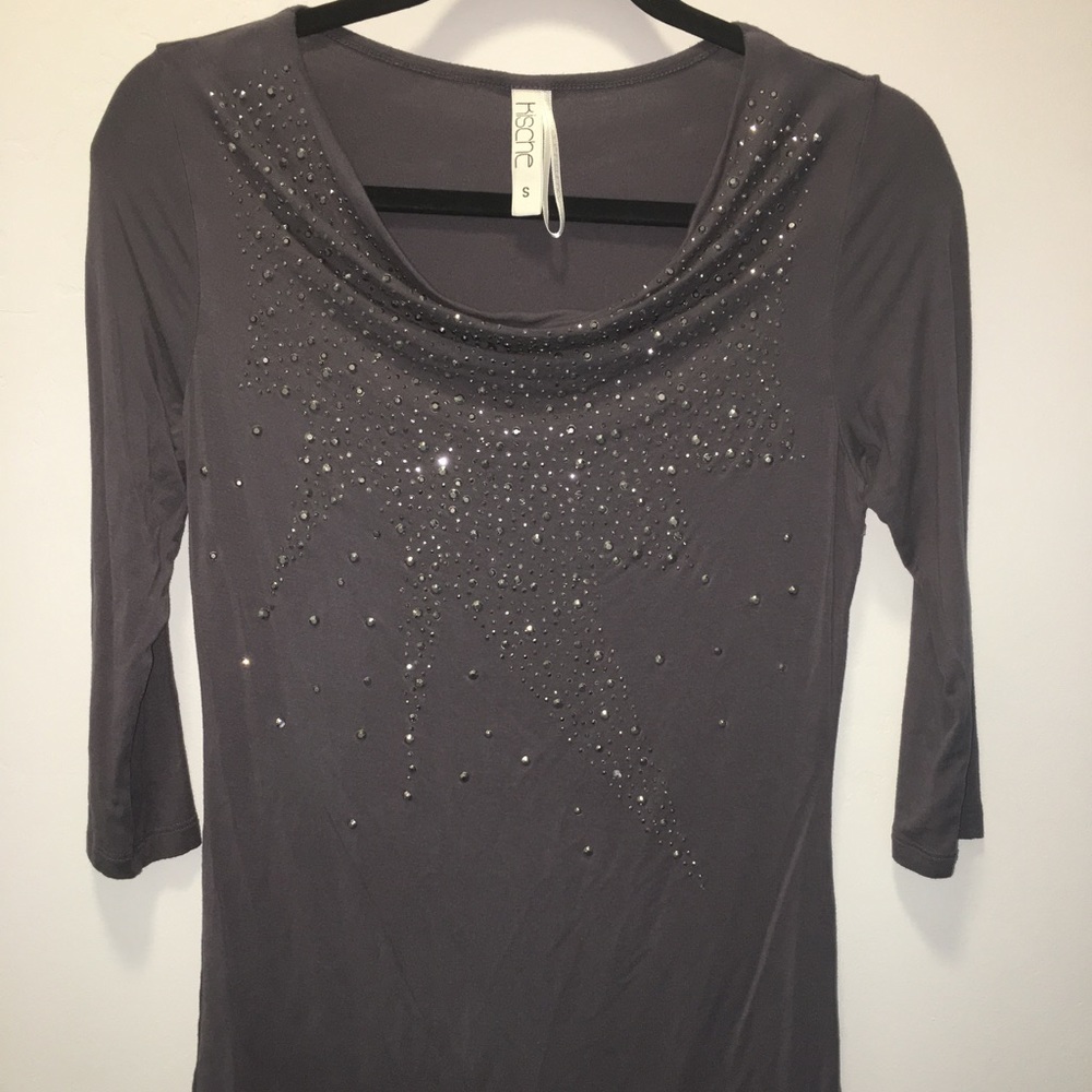 Kische sparkle top 3/4 sleeve
